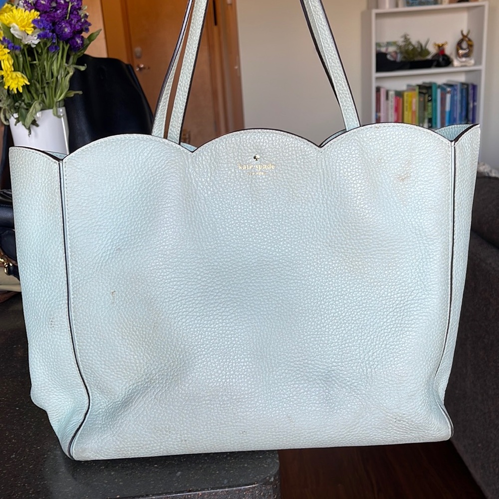 Kate Spade Leewood Place Rainn Mint Tote Scalloped Handbag